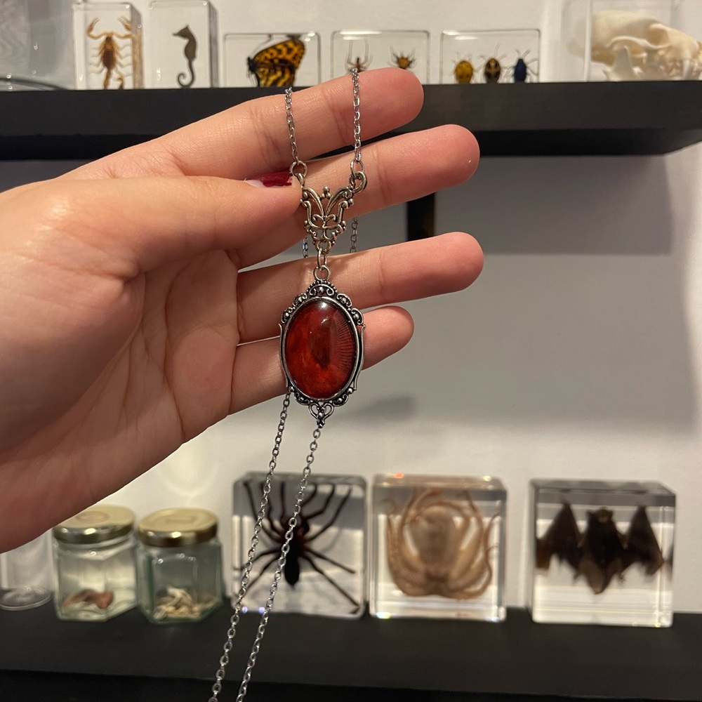 Elegant Red Pendant Necklace